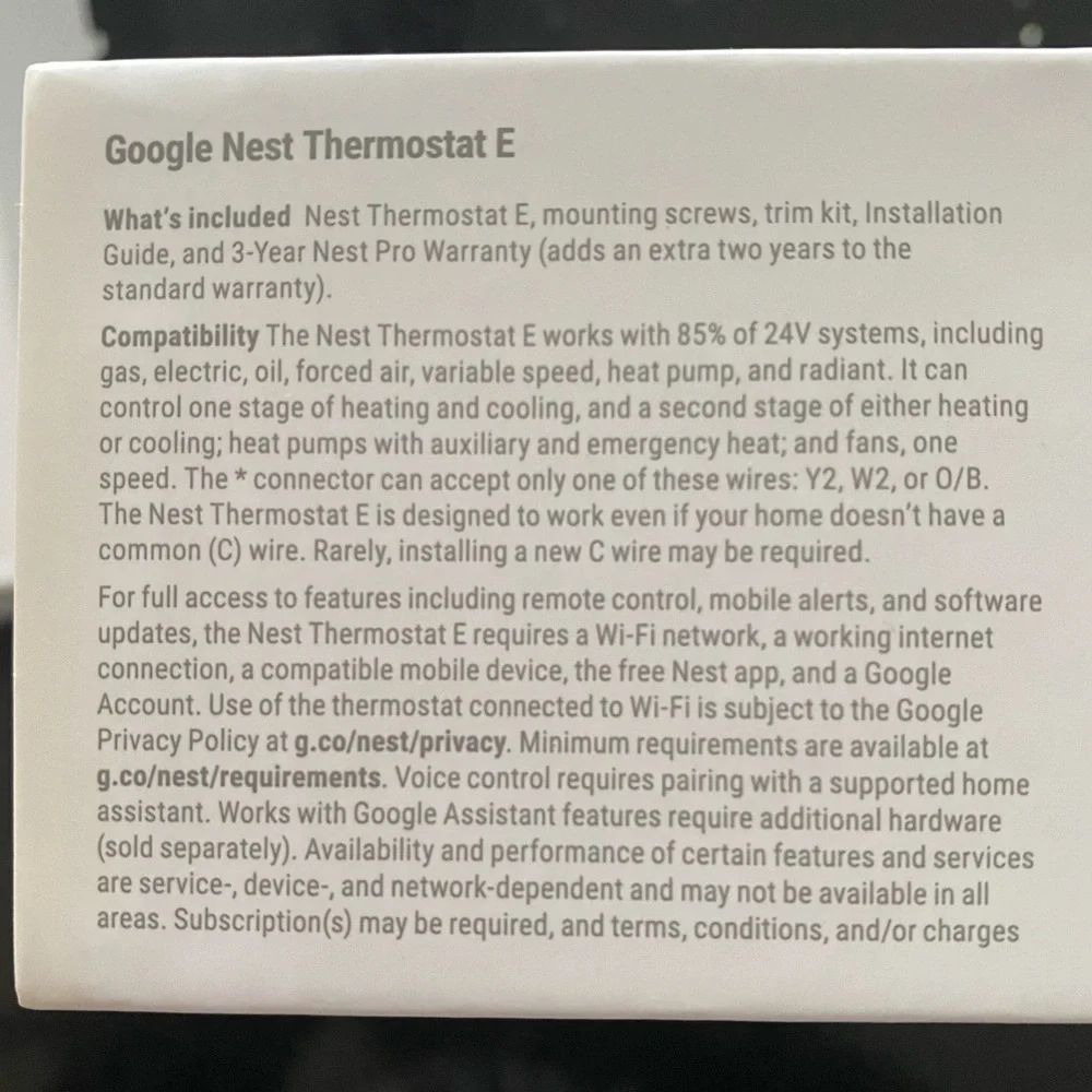 Nest Thermostat E